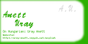 anett uray business card